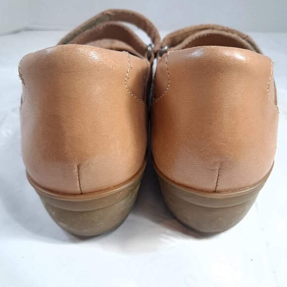 Clarks Shoes Womens sz 7 7M Everlay Bai Mary Jane Strap Comfort Wedge Brown tan - Picture 8 of 13